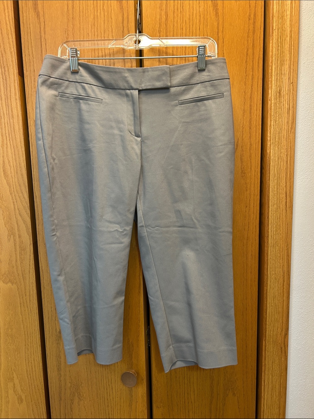 Apt. 9 Cropped Light Gray Ponte Pants.  New with tags. Size 12P